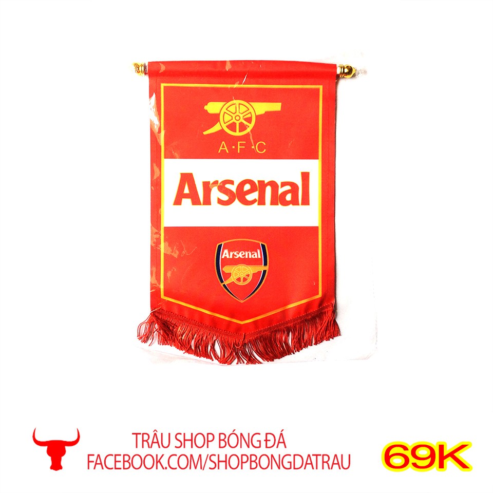 Cờ lưu niệm - các câu lạc bộ bóng đá Manchester, Arsenal, Chelsea, Barca, Real, Liverpool - Trâu shop