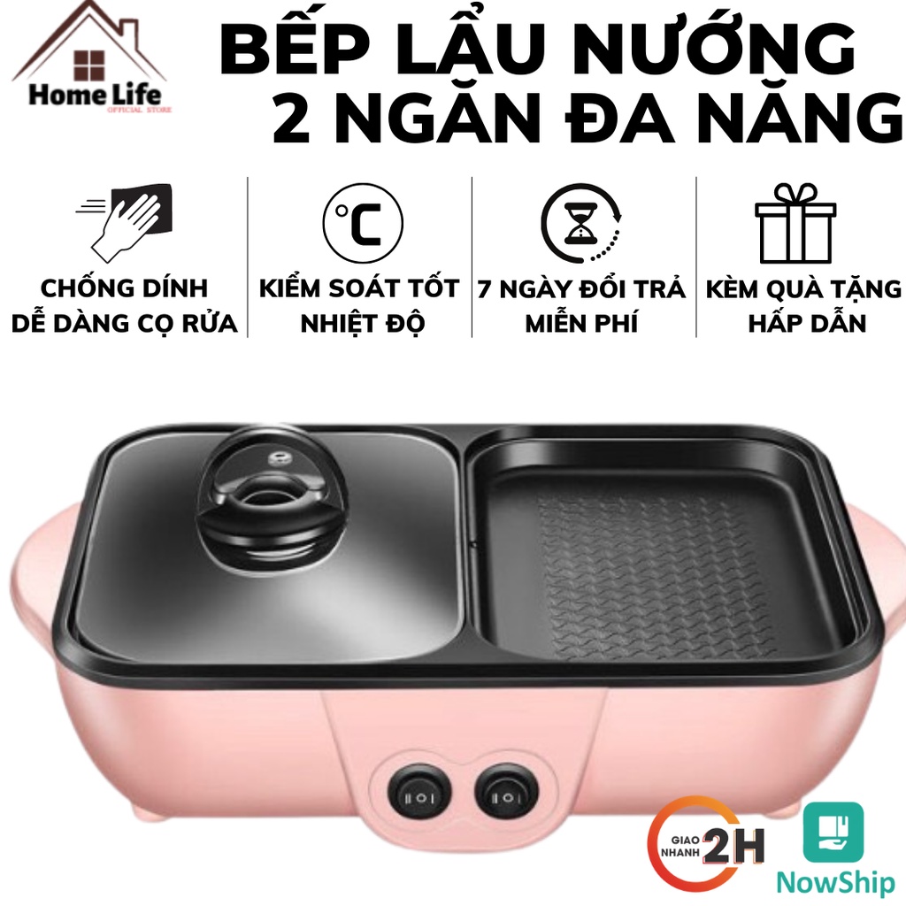 Bếp Lẩu Nướng Đa Năng 2 Ngăn Nồi Mini Nướng 2 in 1 Z9 Hàn Quốc Chính Hãng