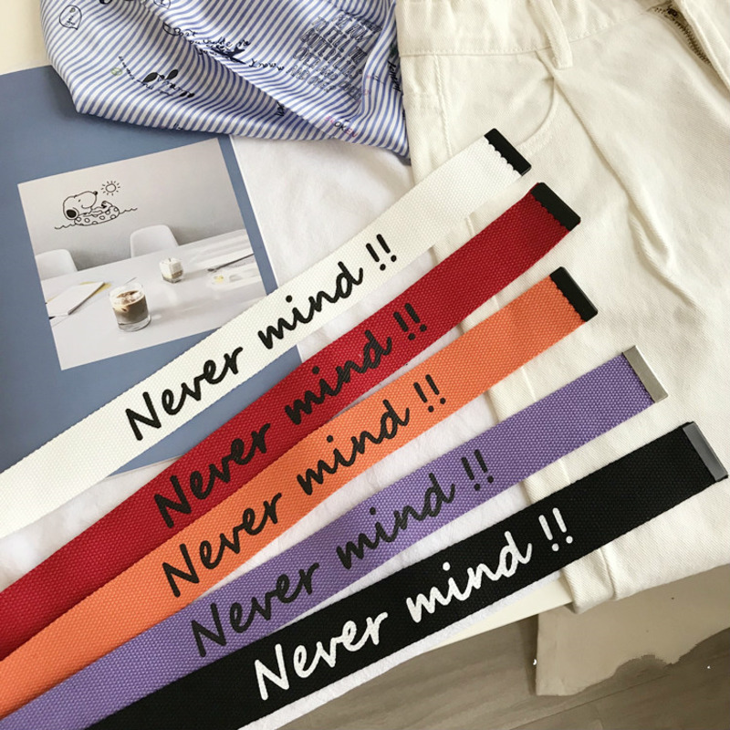 Thắt Lưng Vải Canvas Thiết Kế Đơn Giản Phong Cách Hàn Quốc