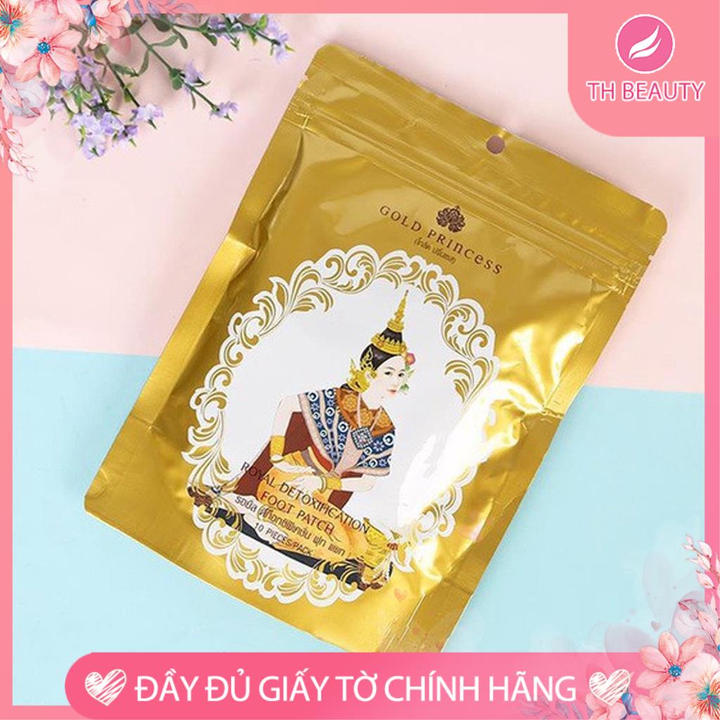 &lt;THẬT 100%&gt; Bịch 10 miếng dán thái độc chân Gold Princess