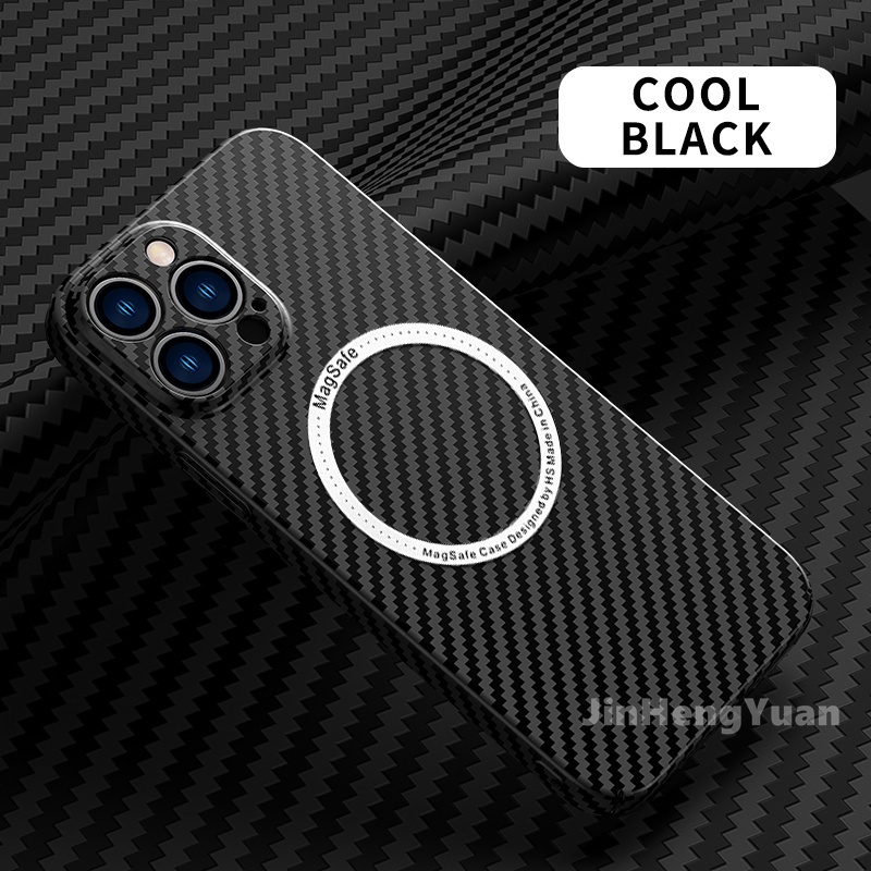 Ốp Điện Thoại PC Kết Cấu Sợi Carbon Chống Sốc Cho IPhone 13 12 11 Pro Max