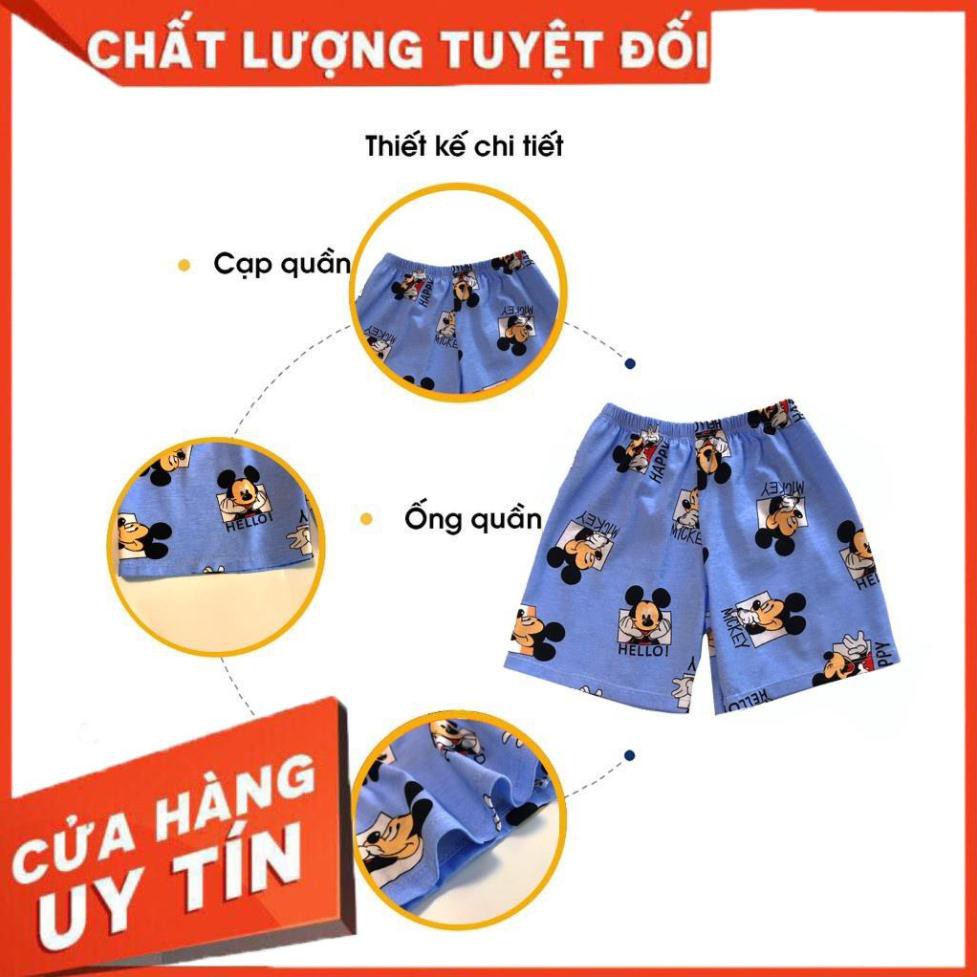 Bé Yêu - Bộ Cộc Tay Cotton Họa Tiết Động Vật Mickey Dễ Thương Cho Bé trai bé gái size 1-5 tuổi