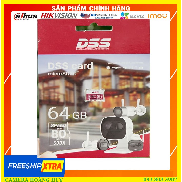 Thẻ nhớ 64GB DSS Class 10 Micro SD- Chính hãng bảo hành 5 năm - Thẻ Nhớ MicroSD 64Gb DSS Class 10 Up To 80Mb/s 2022