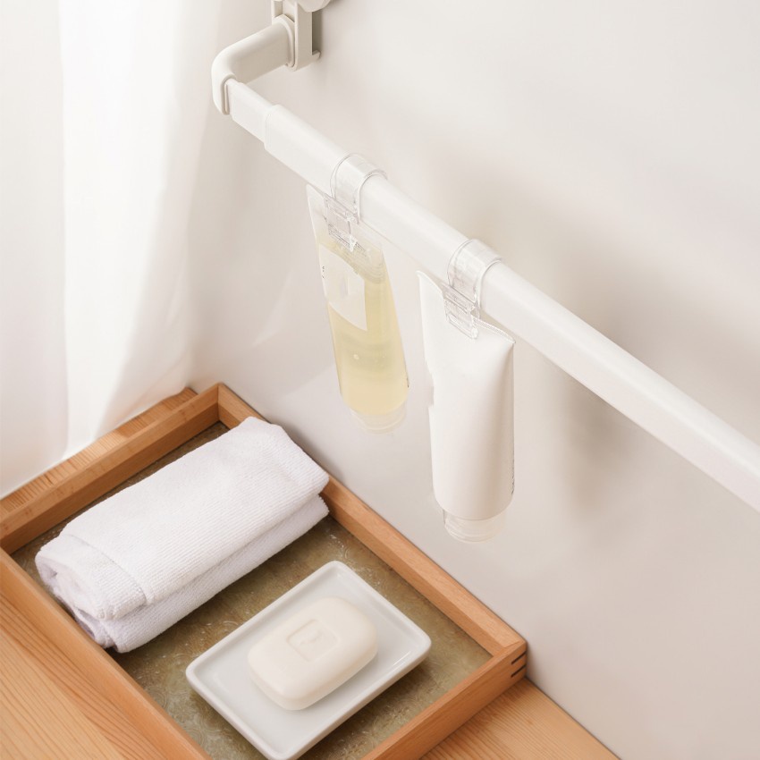Set 4 Móc Trong Suốt Treo Bàn Chải Đánh Răng / Kem Đánh Răng / Dụng Cụ Nhà Tắm Tiện Dụng