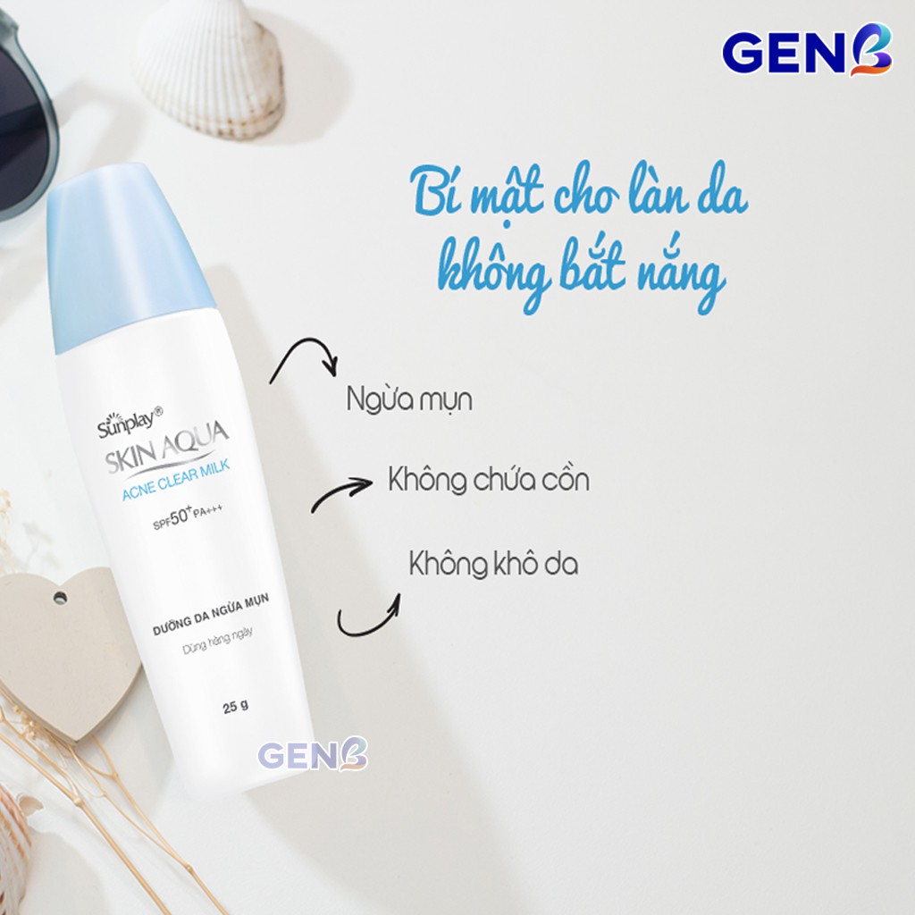 [CHÍNH HÃNG] Kem Chống Nằng Skin Aqua ANCE 25g NẮP XANH DƯƠNG- KCN Sunplay Dưỡng Da Ngăn Ngừa Mụn -Mỹ Phẩm GenB