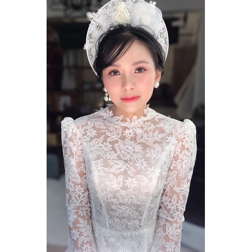 ÁO DÀI CÔ DÂU REN DỆT NỔI🎀REN HOA SANG TRỌNG CHO CÔ DÂU NGÀY ĂN HỎI