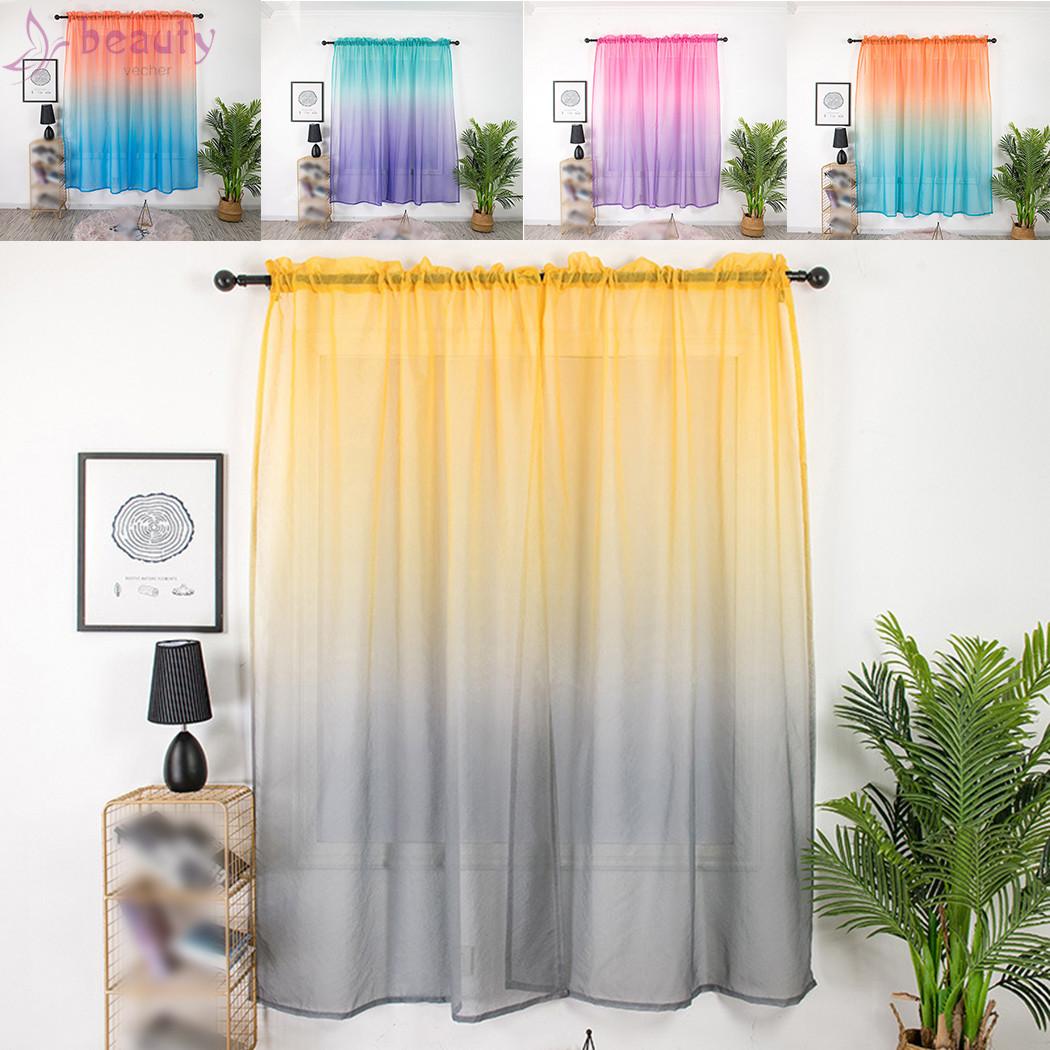 rèm cửa sổ Vải Voan Màu Gradient 100x200cm