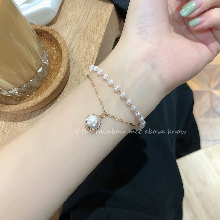 Fashion Double Baroque Pearl Bracelet for Women Simple Jewelry Accessories