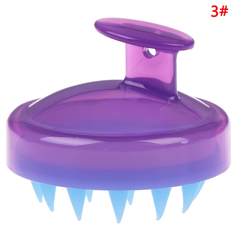 1 Bàn Chải Gội Đầu Mát Xa Da Đầu Bằng Silicone Tiện Dụng