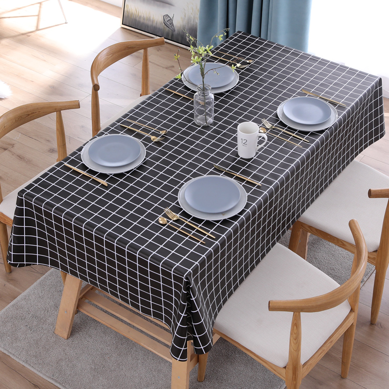 Tablecloth waterproof, anti-scald, oil-proof, disposable PVC table cloth desk ins student fabric net red Nordic coffee table table mat