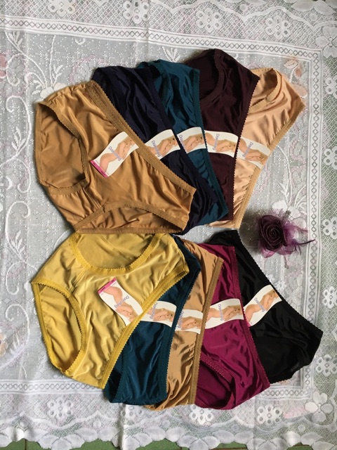 Set 10 Quần lót nữ thun lạnh, quần lót nữ size trung chất vải mền mát