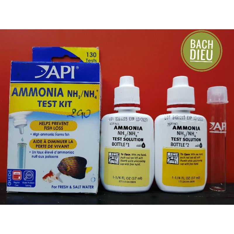 BỘ ĐO KIỂM TRA AMONIA NH3 NH4 CHO HỒ BỂ CÁ API HÀNG MỸ CHẤT LƯỢNG CAO