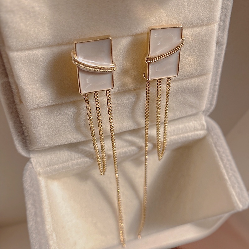 Khuyên tai YeYi tua rua hình học phong cách Hàn Quốc thời trang cho nữ