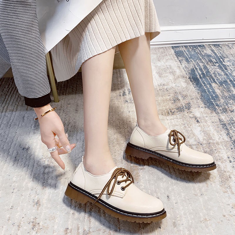 Giày Da Nữ Cổ Thấp Thời Trang Anh Quốc 2 Màu | BigBuy360 - bigbuy360.vn