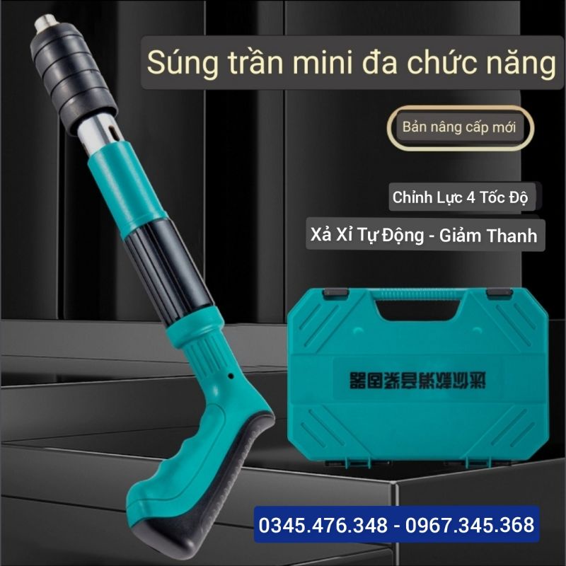 Súng Bắn Đinh tặng 200 Đinh Vít Ty Trần Thạch Cao, Kim Loại Không Dùng Điện Hay Khí Nén