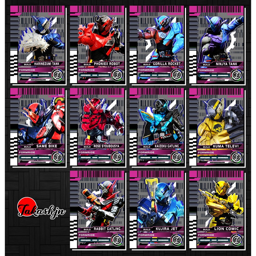 [Độc Quyền Phản Quang 7 Màu] Thẻ Bài (Card) Kamen Rider Build TAKASHJN