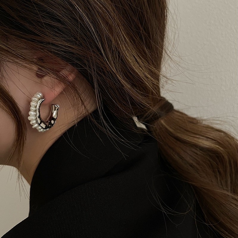 Set 100 Khuyên Tai Đính Ngọc Trai Nhân Tạo Thời Trang