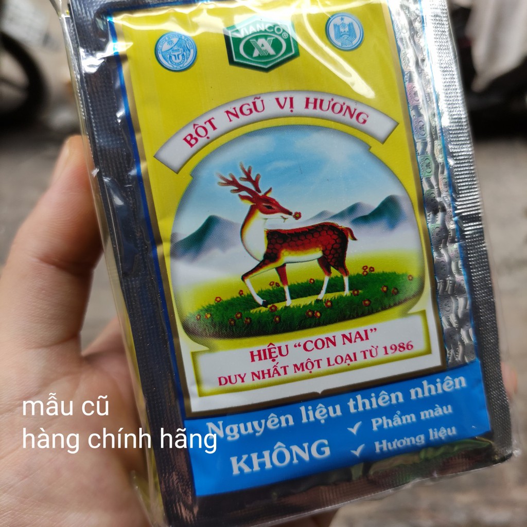 bột ngũ vị hương Vị Ấn 10g 1 gói (hiệu con nai gia tuyền 1986, loại xịn)