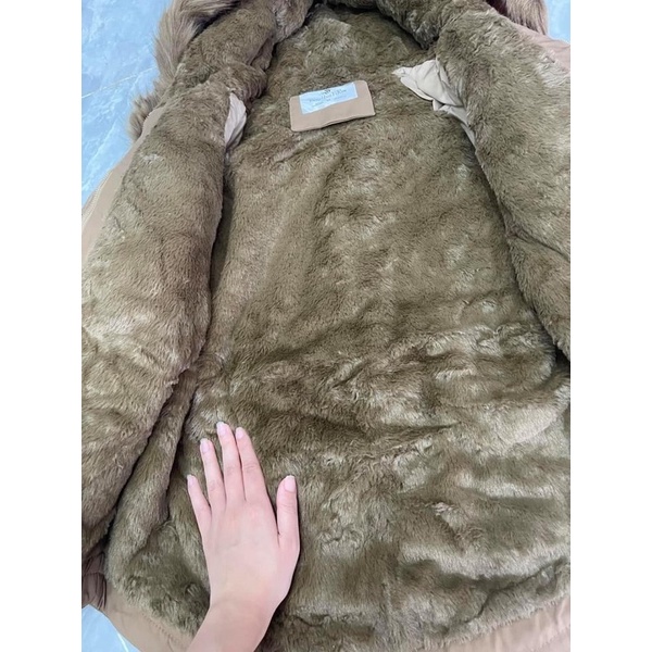 Áo khoác nữ Parka mũ lông xù, áo khoác lót lông đại hàn phong cách hàn quốc | BigBuy360 - bigbuy360.vn