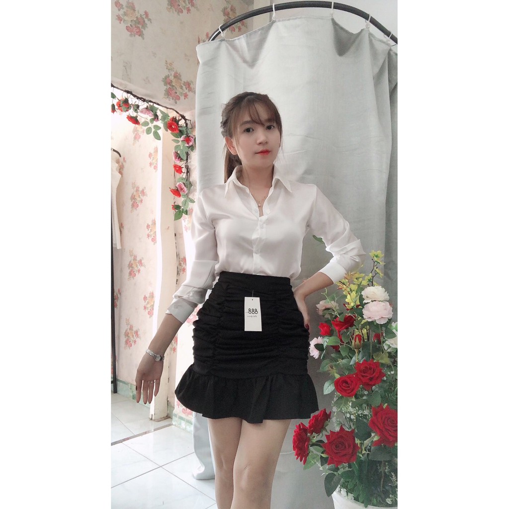 HÌNH THẬT 100% CÓ VIDEO- ÁO SƠ MI LỤA SATIN CAO CẤP