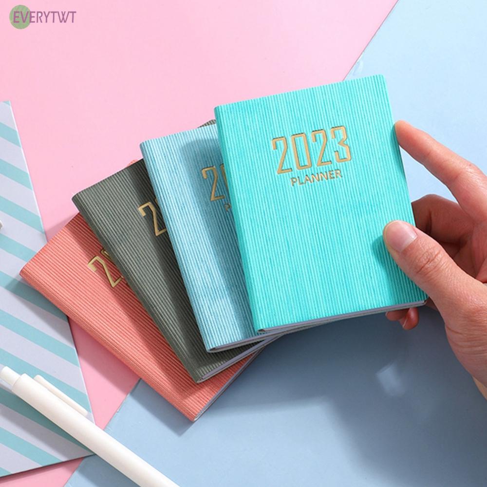 2023 English Schedule Book A7 Daily Plan Notebook Planner 77*106 MM Calendar(in stock）