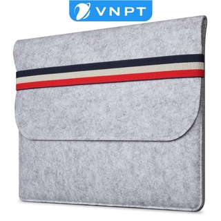 Túi Chống Sốc Cho Macbook Air, Macbook Pro Từ 11" - 15" Chất Liệu Vải Dạ Nỉ Cao Cấp, Sang Trọng - 2 Màu Ghi và Đen.