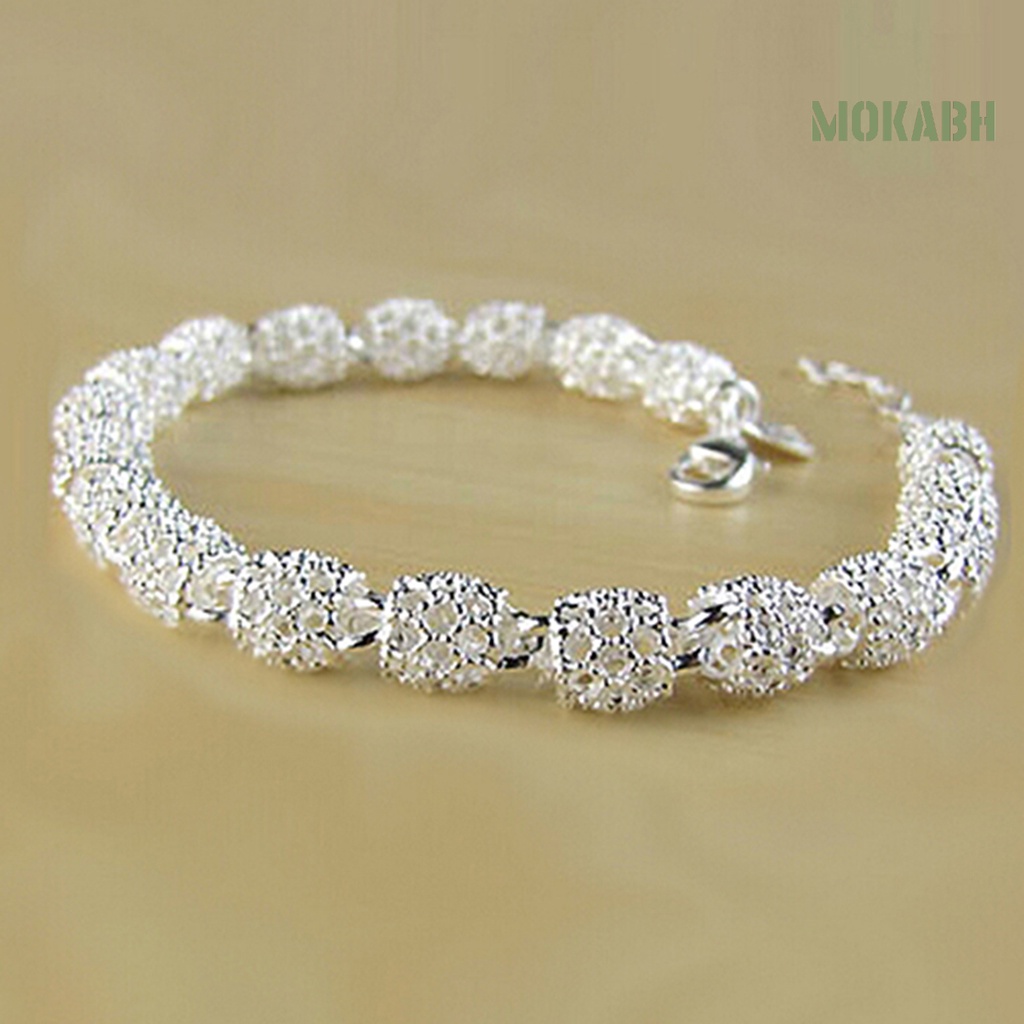 Vòng Tay Mạ Bạc Thanh Lịch Chống Rỉ Sét Cho Nữ