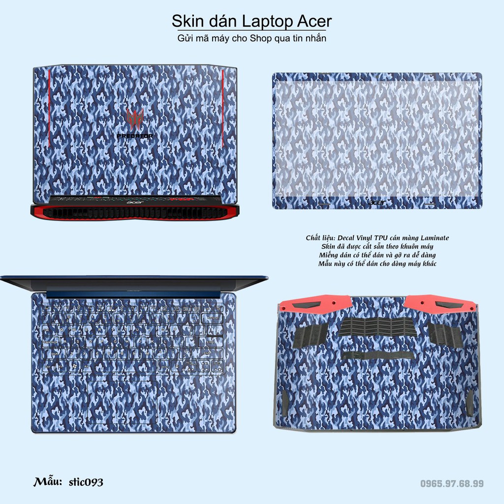 Skin dán Laptop Acer in hình Hoa văn sticker _nhiều mẫu 16 (inbox mã máy cho Shop)