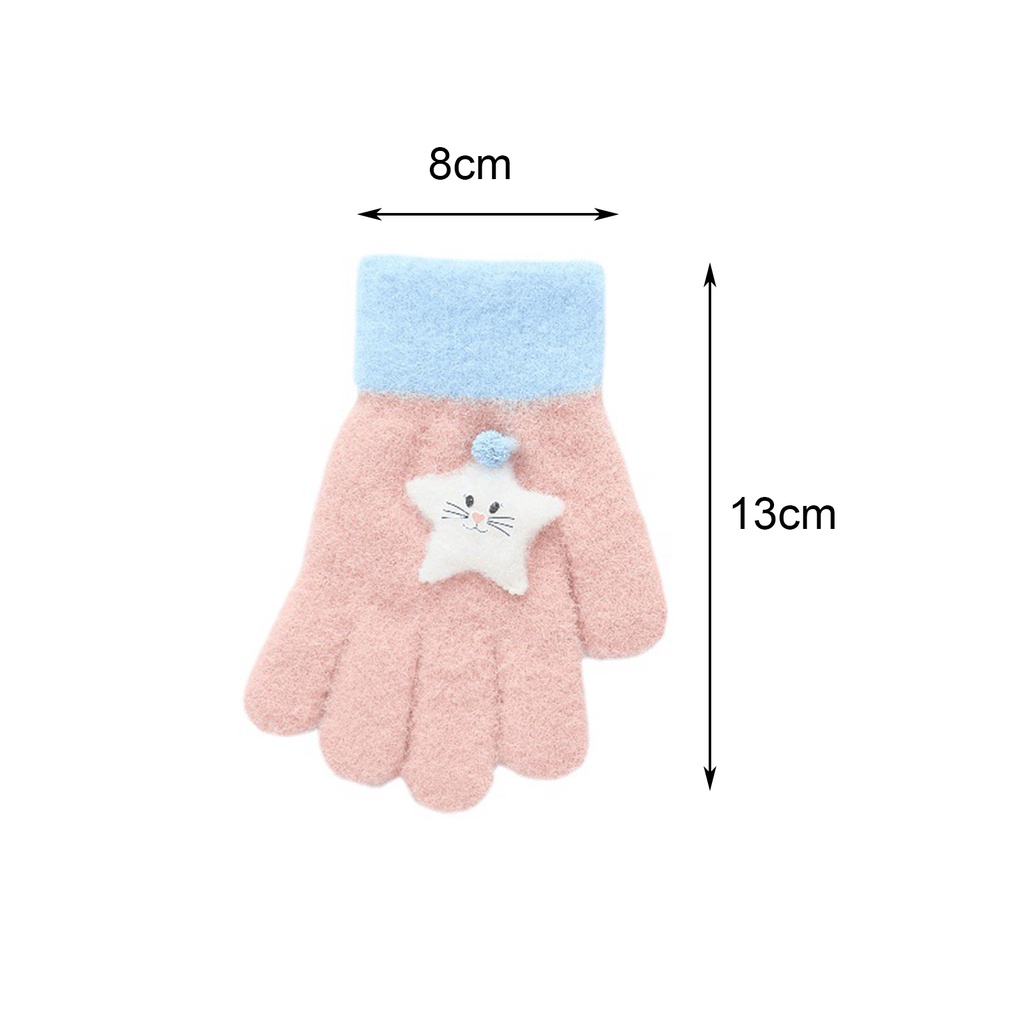 Găng tay dệt kim màu sắc ngọt ngào thời trang thu đông cho nữ