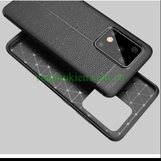 Ốp lưng silicon Samsung Galaxy S20 Plus giả da chống sốc Auto Focus