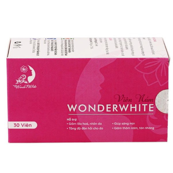Viên Hỗ Trợ Làm Đẹp Da Ngừa Nám tàn nhang mụn xạm da trẻ hoá Wonder White hộp 30 viên - VNW
