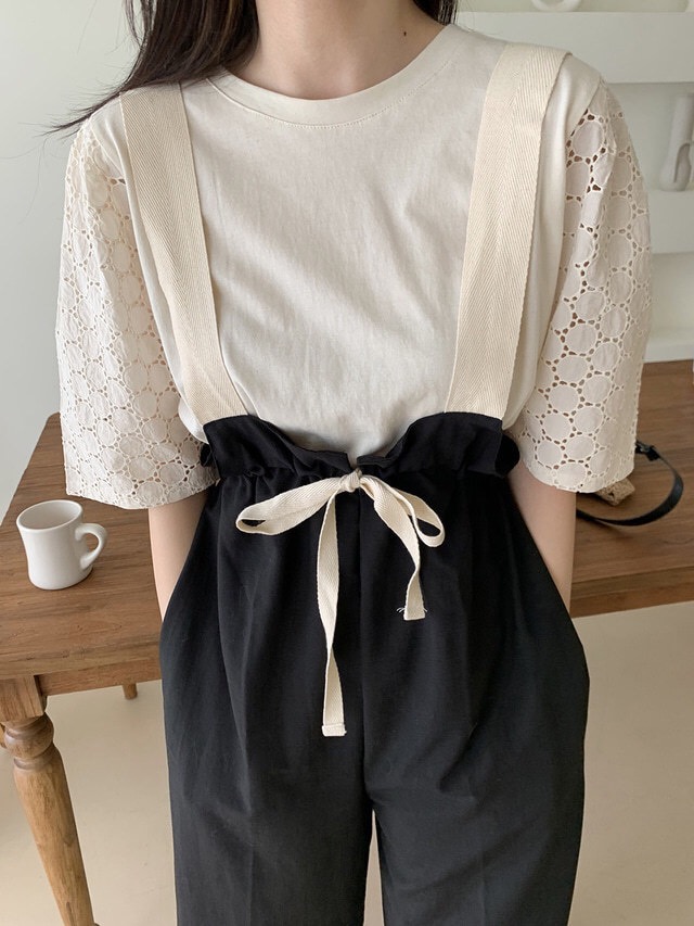 Set Áo Tay Phồng Và Quần Yếm Phong Cách Hàn Quốc 2021 Cho Nữ | BigBuy360 - bigbuy360.vn