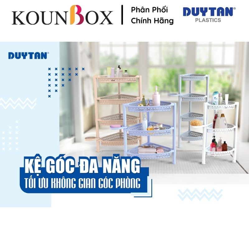 Kệ Góc Đa Năng DUY TÂN | 3 Tầng - 4 Tầng | Tối Ưu Không Gian Góc Phòng, Bếp, Nhà Tắm | Kounbox