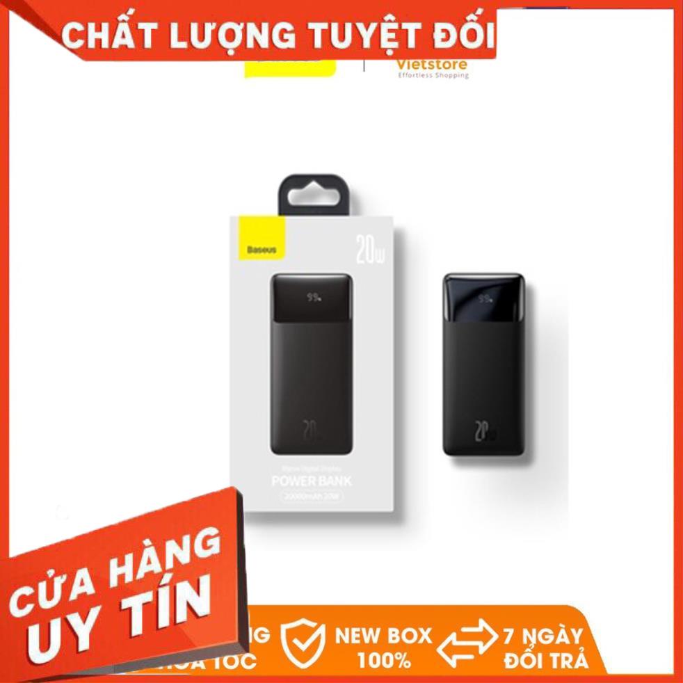 Pin sạc dự phòng Baseus Bipow Digital Display Power Bank (15W / 20W, USB*2+Type C , LED Display, 2 Way Fast charge )