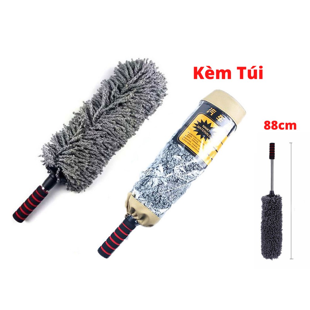 Chổi Lau Xe Ô Tô Sợi Dầu, Điều Chỉnh Được Độ Dài Kèm Túi 88cm