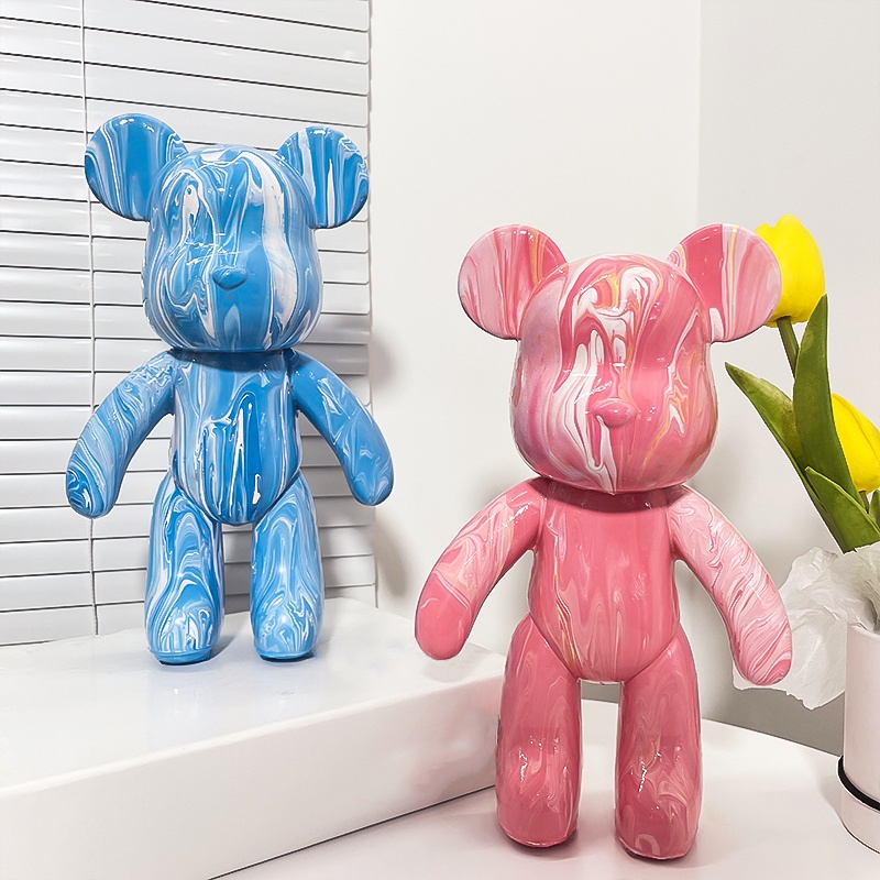 Bearbrick - Gấu bôi sơn Handmade cao cấp Bearbrick size 23cm cao cấp cho mọi lứa tuổi decorchina-gấu bôi sơn handmade