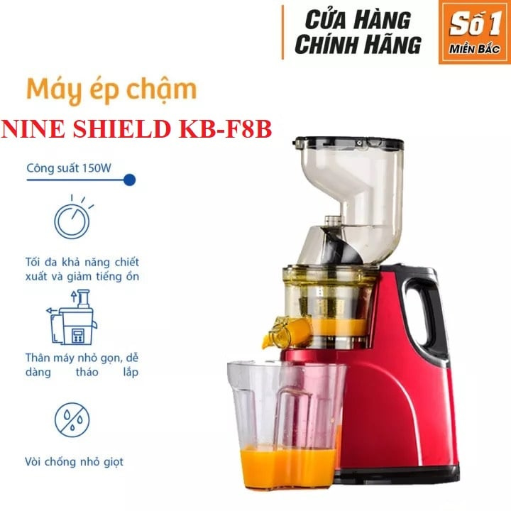 MÁY ÉP CHẬM HONGXIN RH-312/NINE SHIELD KB-F8B ÉP NGUYÊN QUẢ HIỆU QUẢ CAO,LẤY NƯỚC NGUYÊN CHẤT (BẢO HÀNH 6 THÁNG)