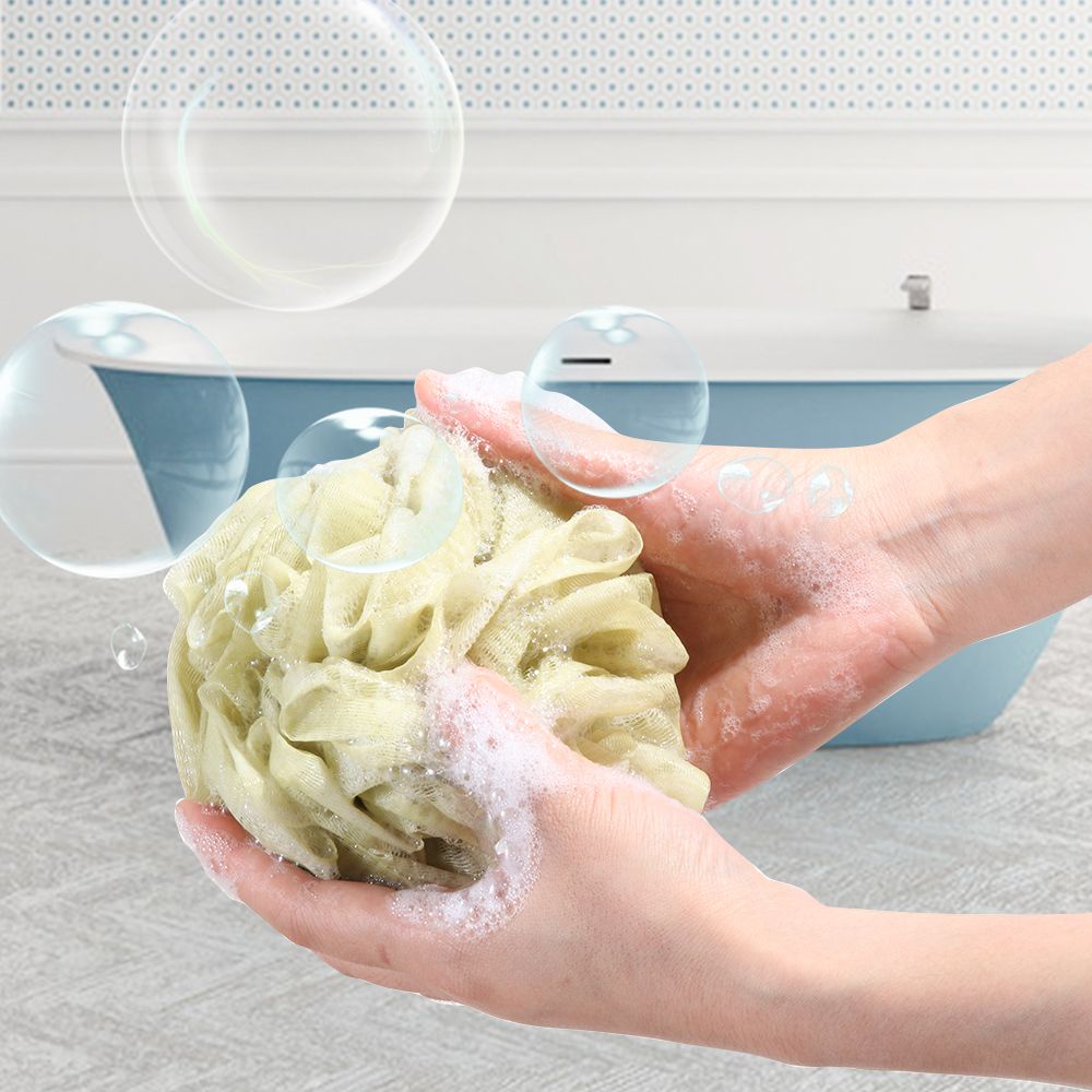 Bóng tắm bằng lưới nilon mềm tẩy tế bào chết làm sạch cơ thể nhiều màu sắc