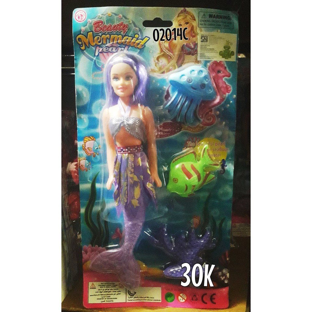 Búp Bê Barbie Nàng Tiên Cá Đính Ngọc Trai Giả Dễ Thương 3