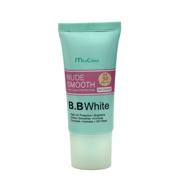 Kem Nền BB Miraculous BB White Nude Smooth SPF 50 PA+++ Trắng Da, Chống Nắng, Mịn Da 8 in 1