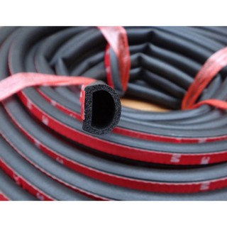 Gioăng cao su, ron cao su, gioăng chống ồn xe hơi chữ D (loại to KT 15x15mm) chống ồn, chống bụi