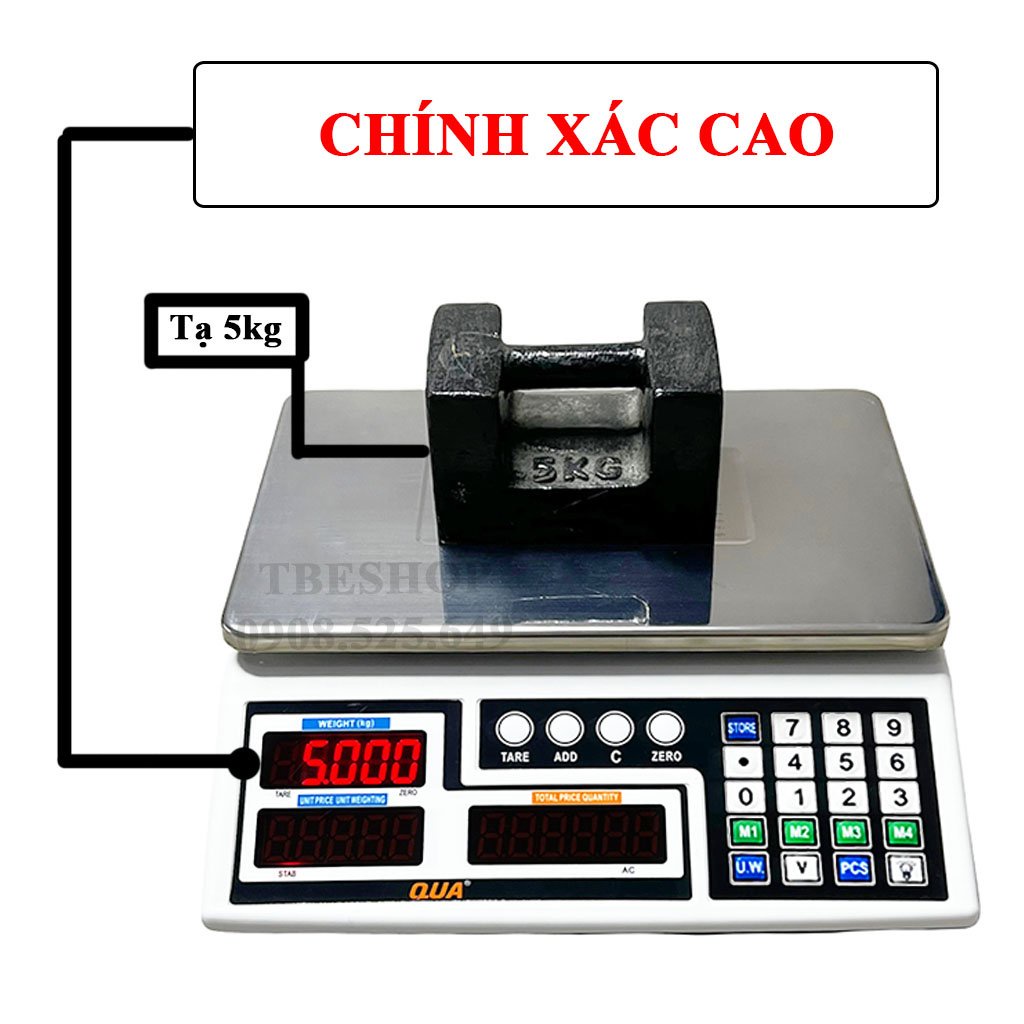 Cân Điện Tử Tính Tiền 30kg QUA 810 Chính Hãng Chính Xác Cao ( Bảo Hành 1 Năm )