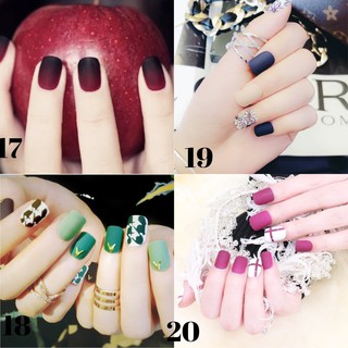 [ NHIỀU MẪU] Bộ 24 Móng Tay Giả Kèm Keo - Nail Art Cao cấp