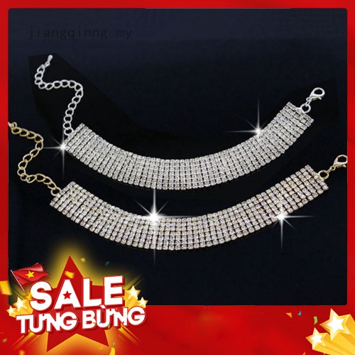 Vòng Tay Mạ Vàng / Bạc Đính Đá Nhân Tạo Sang Trọng Cá Tính Dành Cho Nữ - Hàng nhập khẩu