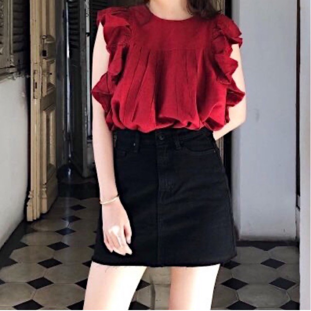 [Size To 32~36] Quần Váy Bigsize - Màu Đen Tuyền Tua Lai - Co Giãn Mạnh