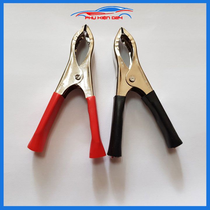 Bộ 2 kẹp ác quy cỡ nhỏ chịu dòng 30A hai màu đỏ đen