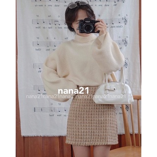Chân váy dạ tweed