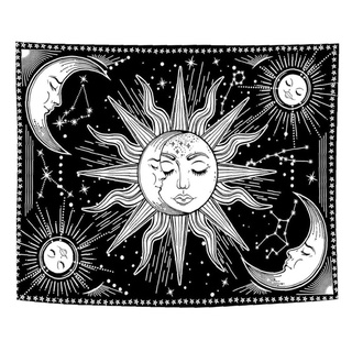 Thảm treo tường Khăn trải bài Tarot Sun Moon Zodiac 150x130