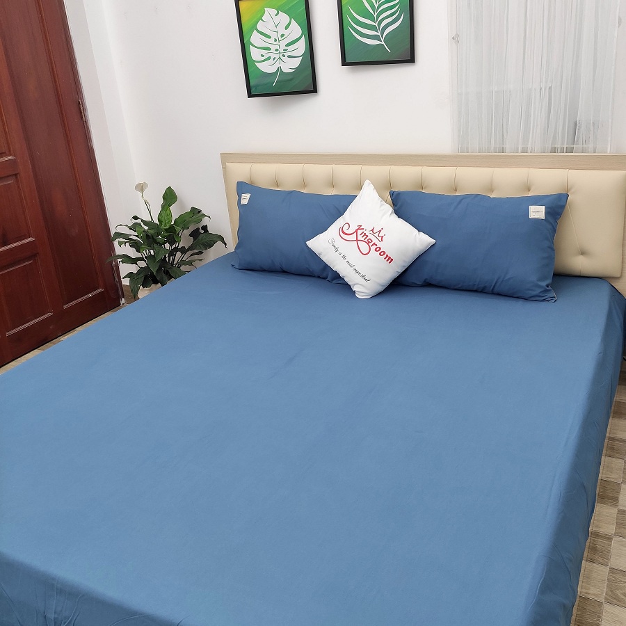 Bộ ga gối 3 món vải cotton đủ màu 920 Shop Kingroom chuyên ga nệm đủ kích thước | BigBuy360 - bigbuy360.vn