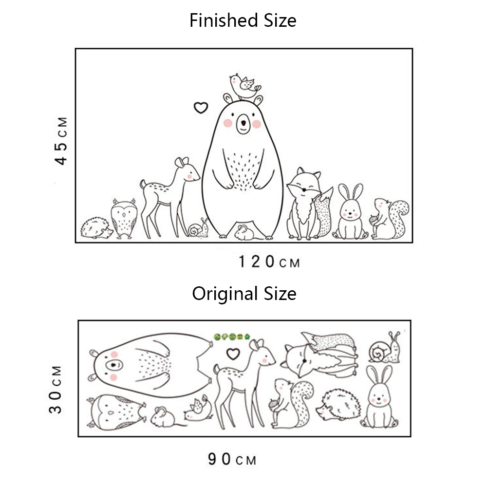 Giấy Dán Tường Trang Trí Phòng Bé Họa Tiết Động Vật Ngộ Nghĩnh Đẹp Mắt
